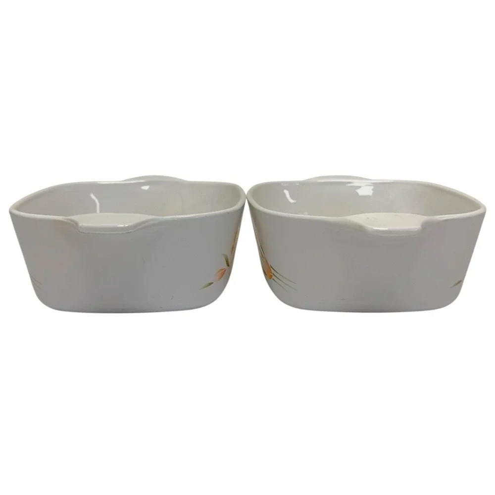 Vintage 80s-90s Corning Ware Floral P-43-B 700mL Casserole Dish Lot‎ Of 2